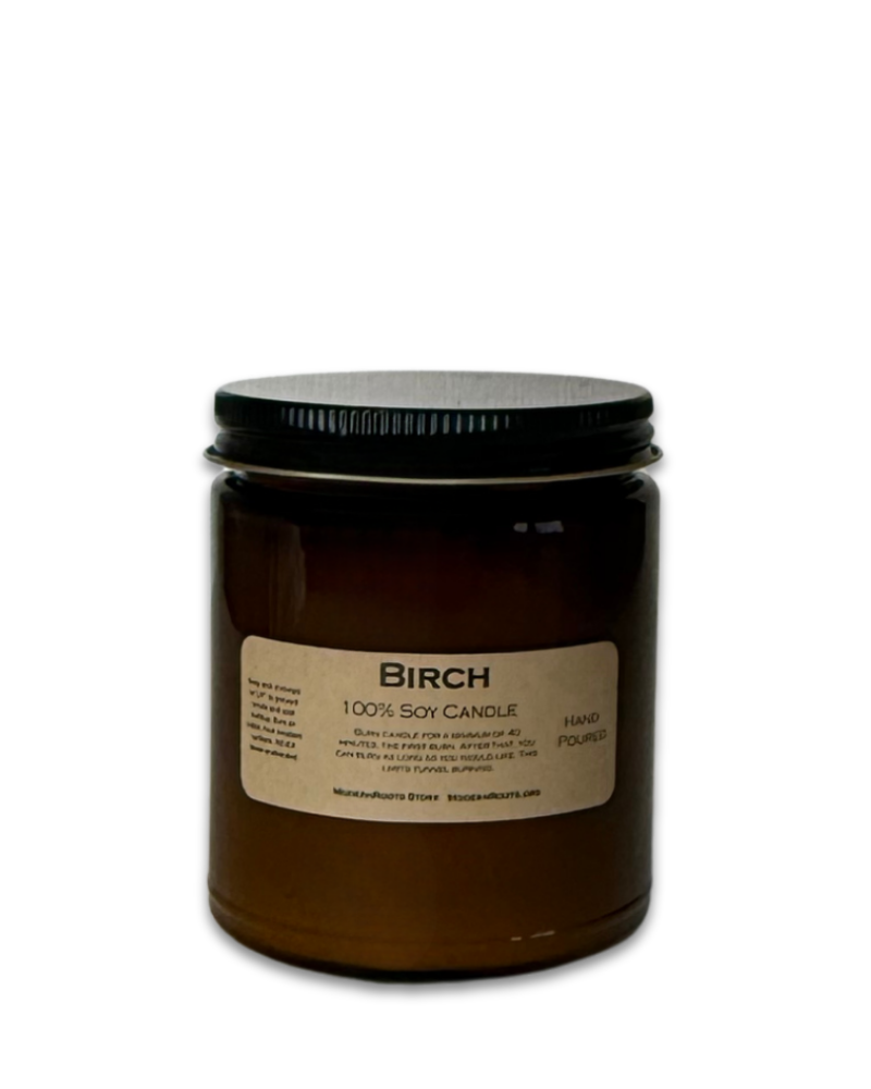 Birch Amber - Glass Soy Wax Candle