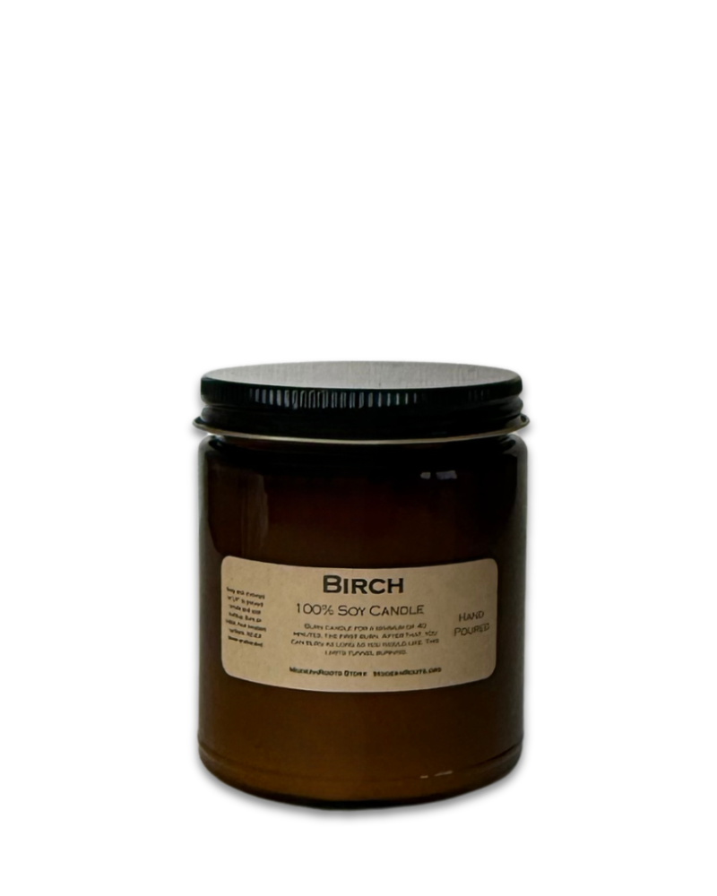 Birch Amber - Glass Soy Wax Candle