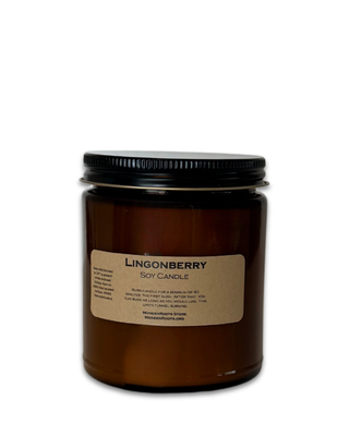 Lingonberry Amber - Glass Soy Wax Candle