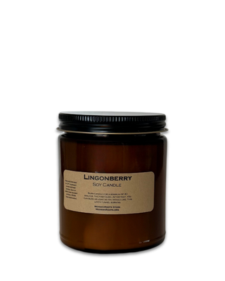 Lingonberry Amber - Glass Soy Wax Candle