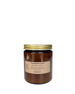 Parisian Cafe Amber-Glass Soy Wax Candle