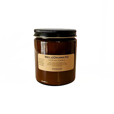 MeloDramatic Amber-Glass Soy Wax Candle