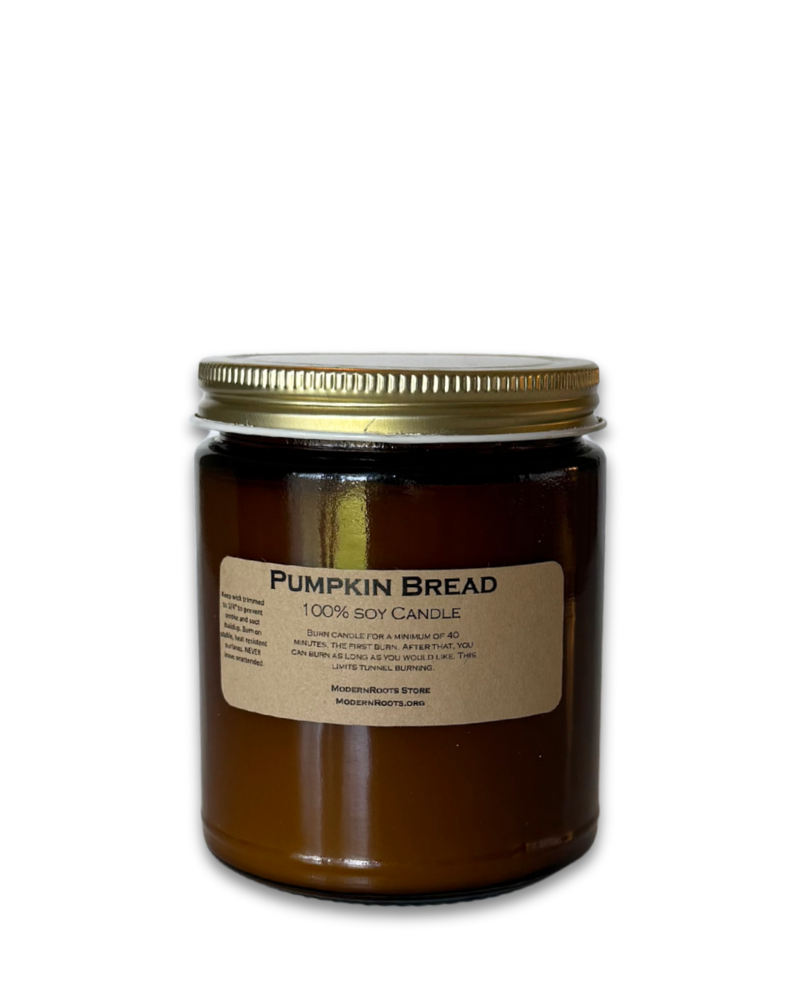 Pumpkin Bread Amber-Glass Soy Wax Candle