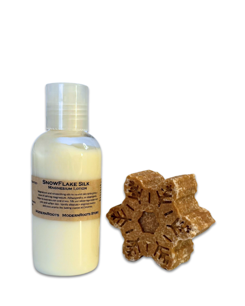 Snowflake Silk Magnesium Lotion and Salt Bar