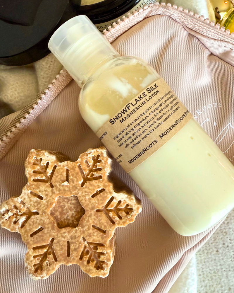 Snowflake Silk Magnesium Lotion and Salt Bar