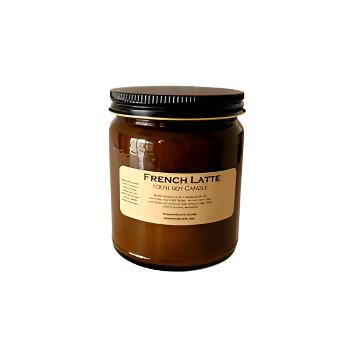 French Latte Amber-Glass Soy Wax Candle